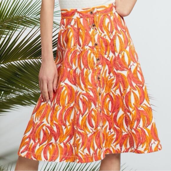 Anthropologie Maeve Banana Grove Denim
Midi Skirt Button Down Size 0 - Picture 5 of 5